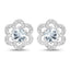 0.61 Carat Aquamarine and Diamond 14K White Gold Earrings