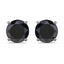 Pendientes de diamante negro genuino de 4.91 quilates en oro blanco de 14K