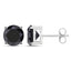Pendientes de diamante negro genuino de 4.91 quilates en oro blanco de 14K