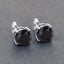 Pendientes de diamante negro genuino de 4.91 quilates en oro blanco de 14K