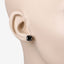 Pendientes de diamante negro genuino de 4.91 quilates en oro blanco de 14K