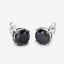 Pendientes de diamante negro genuino de 4.91 quilates en oro blanco de 14K