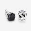 Pendientes de diamante negro genuino de 4.91 quilates en oro blanco de 14K