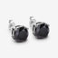 Pendientes de diamante negro genuino de 4.91 quilates en oro blanco de 14K