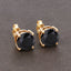 Boucles d'oreilles en diamant noir véritable de 4,12 carats en or jaune 14K