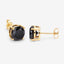 Boucles d'oreilles en diamant noir véritable de 4,12 carats en or jaune 14K