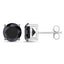Boucles d'oreilles en diamant noir véritable de 5,41 carats en or blanc 14K