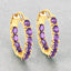 Pendientes de Amatista Genuina de 3.20 Quilates en Plata Esterlina .925