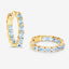 Boucles d'oreilles en argent sterling avec topaze bleue véritable de 3,80 carats