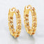 Boucles d'oreilles créoles en argent sterling .925 avec citrine véritable de 3,20 carats