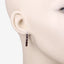 Pendientes de aro de plata esterlina con granate genuino de 4.00 quilates
