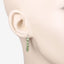 Pendientes de aro de plata esterlina .925 con peridoto genuino de 3.40 quilates