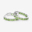 Pendientes de aro de plata esterlina .925 con peridoto genuino de 3.40 quilates
