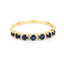 0.43 Carat Blue Sapphire & White Diamond 14K Yellow Gold Engagement Ring