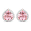 Boucles d'oreilles halo en morganite et diamants de 3,27 carats