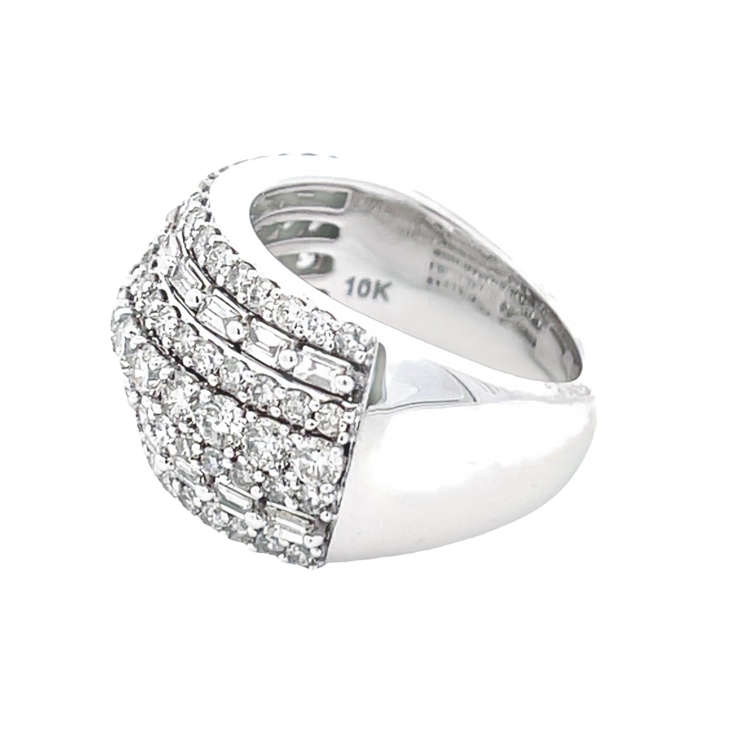Bague de mariage en diamant de 3,00 ct en or blanc 10KT