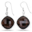 22.80 Carat Genuine Smoky Quartz Sterling Silver Earrings