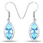 Pendientes de plata esterlina con topacio azul genuino de 9.76 quilates