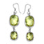 Boucles d'oreilles en argent sterling avec quartz citron véritable de 25,74 carats