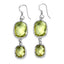 Boucles d'oreilles en argent sterling avec quartz citron véritable de 25,74 carats