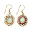 Boucles d'oreilles multi-stones plaquées or jaune 14K en argent sterling