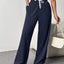 Pantalones de Pierna Ancha con Cuerda para un Estilo Sin Esfuerzo