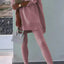 Women's Sports Casual Slit Hooded Sweatshirt Tights Set