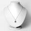 Colgante de amatista genuina de 1.87 quilates y diamantes en oro de 14K y plata esterlina
