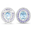 6.30 Carat Genuine Blue Topaz and Tanzanite Earrings