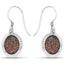 Boucles d'oreilles en Drusy de cuivre véritable et topaze blanche de 4,72 carats