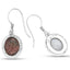 Boucles d'oreilles en Drusy de cuivre véritable et topaze blanche de 4,72 carats