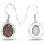 Boucles d'oreilles en Drusy de cuivre véritable et topaze blanche de 4,72 carats