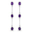 Boucles d'oreilles en argent sterling .925 avec améthystes véritables de 2,04 carats