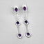 Boucles d'oreilles en argent sterling .925 avec améthystes véritables de 2,04 carats