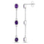 Boucles d'oreilles en argent sterling .925 avec améthystes véritables de 2,04 carats