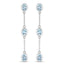 2.16 Carat Genuine Blue Topaz Sterling Silver Earrings