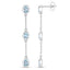 2.16 Carat Genuine Blue Topaz Sterling Silver Earrings