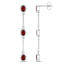 2.70 Carat Genuine Garnet Sterling Silver Earrings