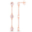 Boucles d'oreilles en morganite véritable de 1,62 carat en argent sterling .925