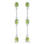 Pendientes de Peridoto Genuino de 2.10 Quilates en Plata Esterlina .925