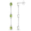 Pendientes de Peridoto Genuino de 2.10 Quilates en Plata Esterlina .925