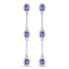 Boucles d'oreilles en argent sterling avec tanzanite véritable de 1,98 carat