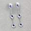 Boucles d'oreilles en argent sterling avec tanzanite véritable de 1,98 carat
