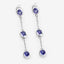 Boucles d'oreilles en argent sterling avec tanzanite véritable de 1,98 carat