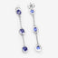 Boucles d'oreilles en argent sterling avec tanzanite véritable de 1,98 carat