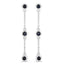 Pendientes de plata esterlina con zafiro azul genuino de 0.66 quilates