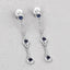 Pendientes de plata esterlina con zafiro azul genuino de 0.66 quilates