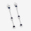 Pendientes de plata esterlina con zafiro azul genuino de 0.66 quilates