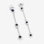 Pendientes de plata esterlina con zafiro azul genuino de 0.66 quilates