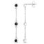 Pendientes de plata esterlina con zafiro azul genuino de 0.66 quilates